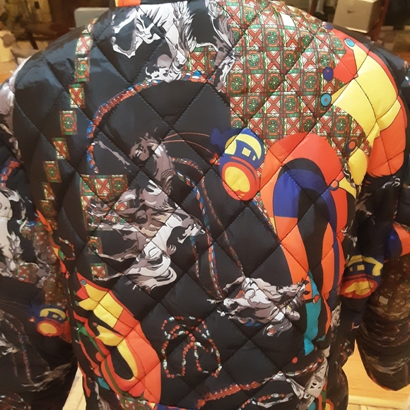 Attitudes by Rene Reversible Packable Puffer Black and multi-colored - Picture 3 of 3